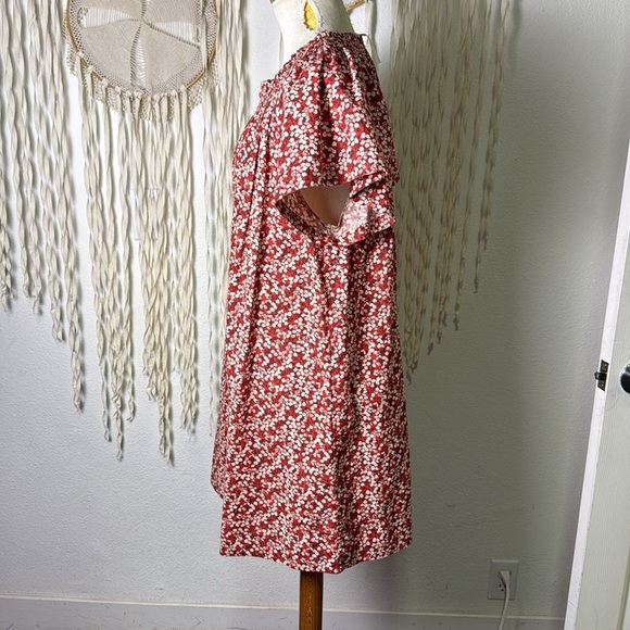 Apiece Apart Deia Mini Dress in Mango Bouquet Size XS - Picture 4 of 9